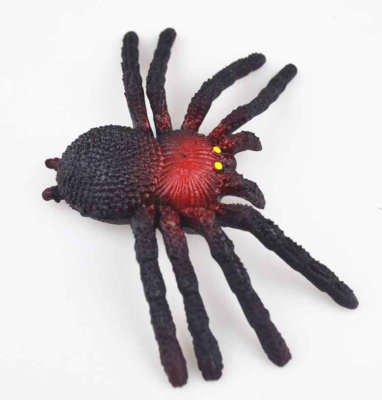 仿真蜘蛛吓人整蛊道具软胶彩色大蜘蛛动物昆虫毒蜘蛛地摊玩具批发