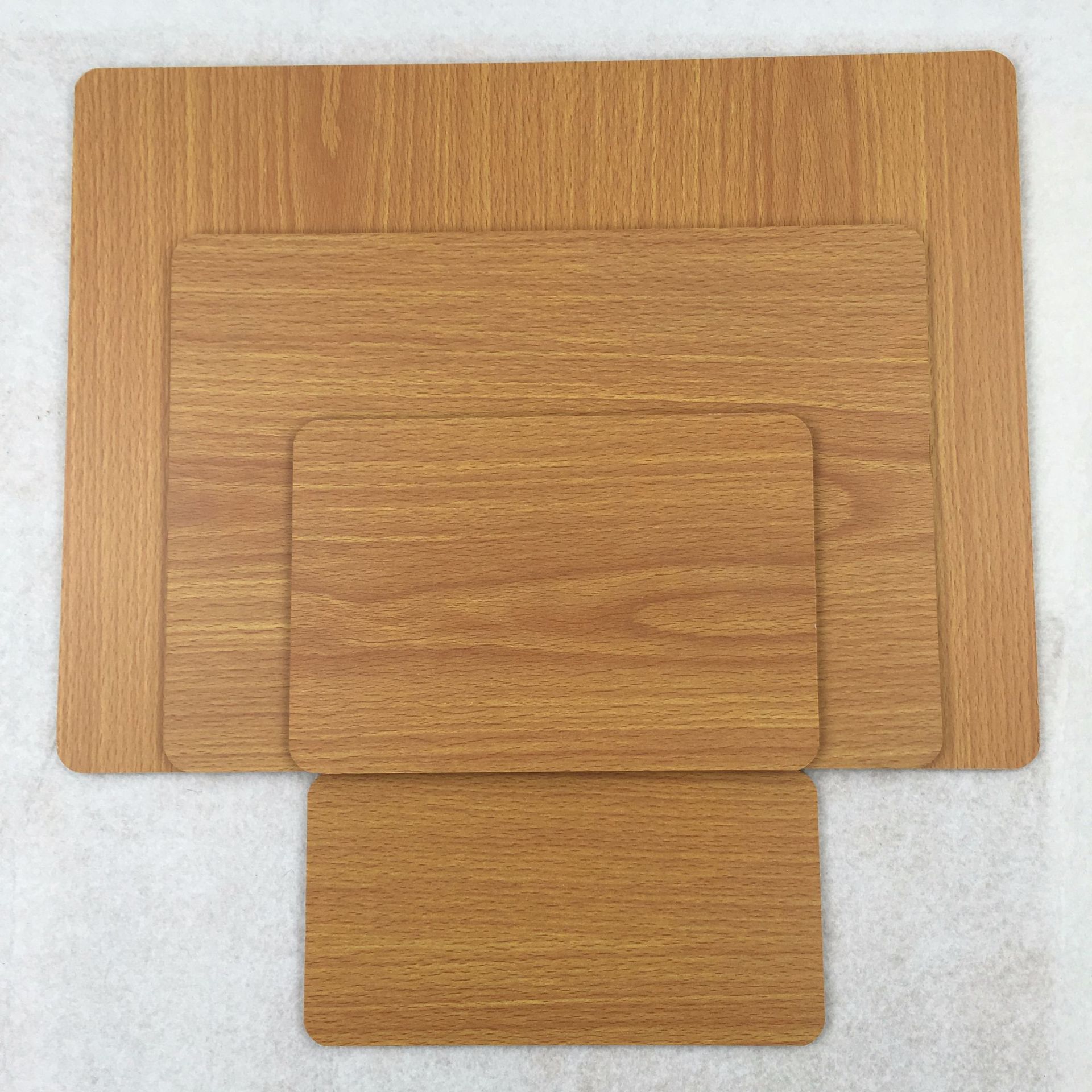 4mm高密度板材 环保mdf 中纤板 双面木纹贴纸裁切 义乌厂家直销