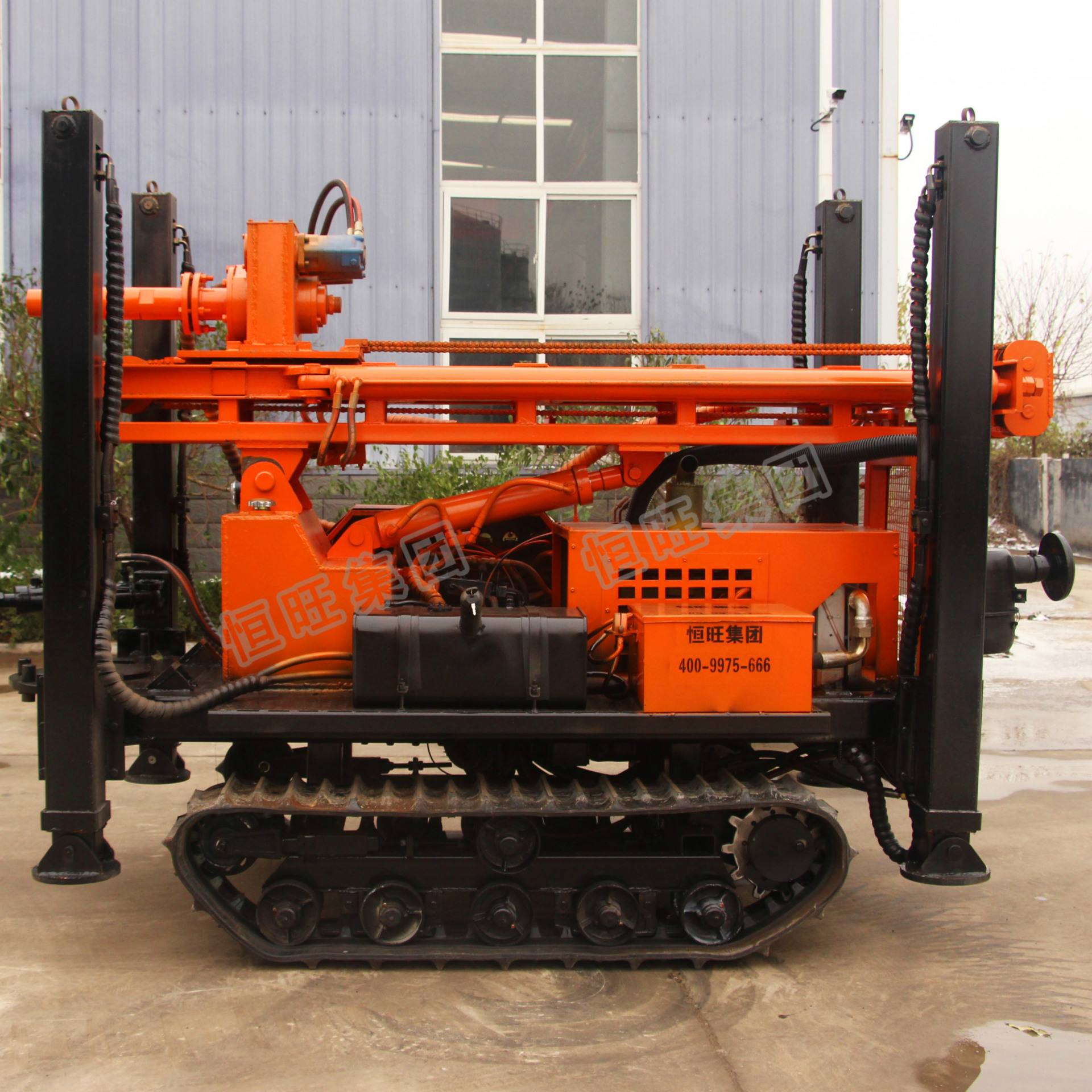200米打井机厂家直销 履带气动钻机 高支腿履带气动水井钻机