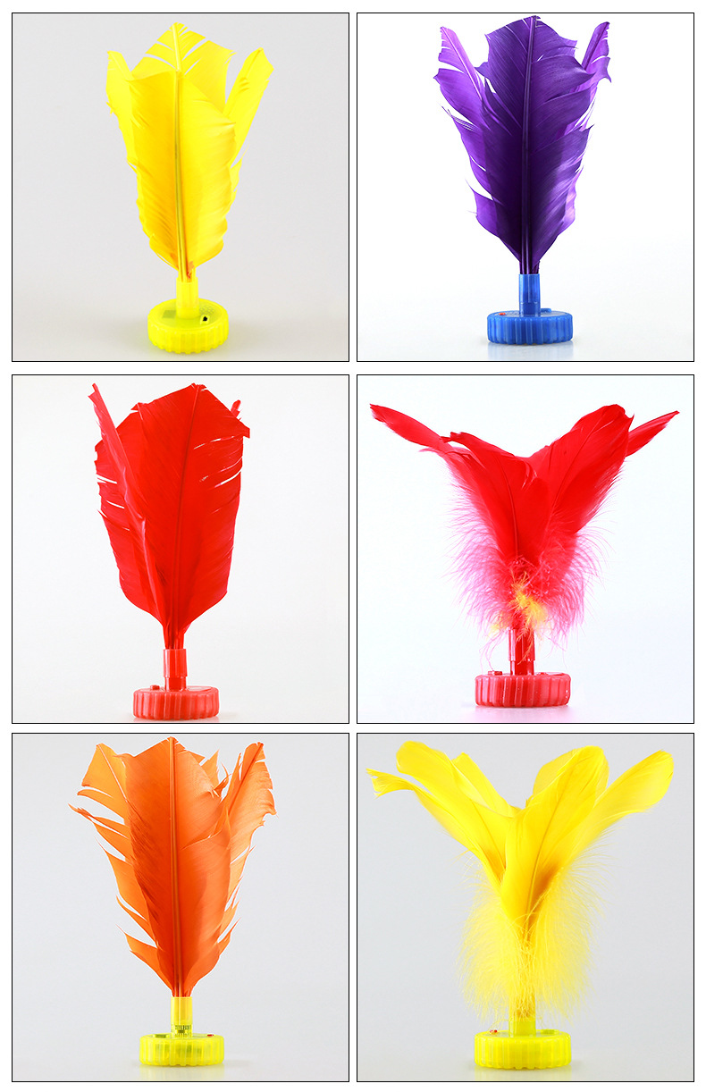 热销智能鸡毛毽子 七彩发光毽球 语音报数毽子 智能发光健身用品