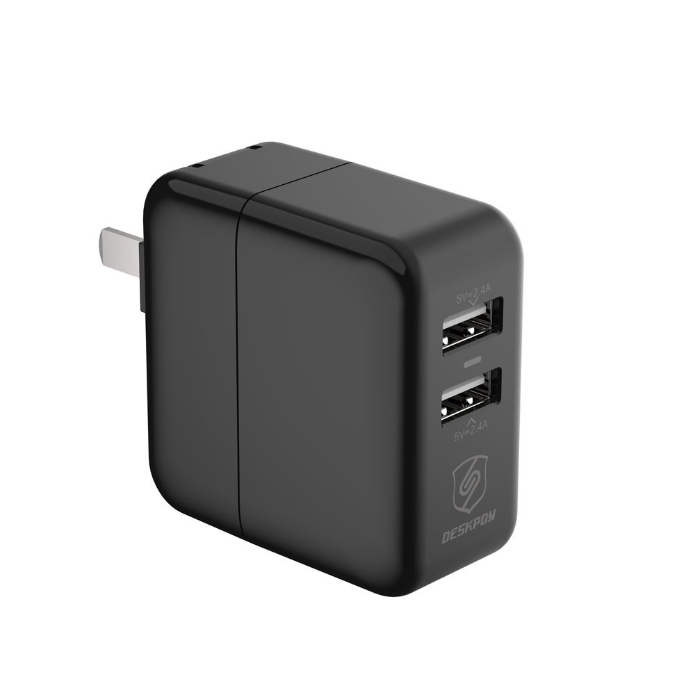 双口usb手机充电器 5v4.8a充电头 中规美规充电器 e