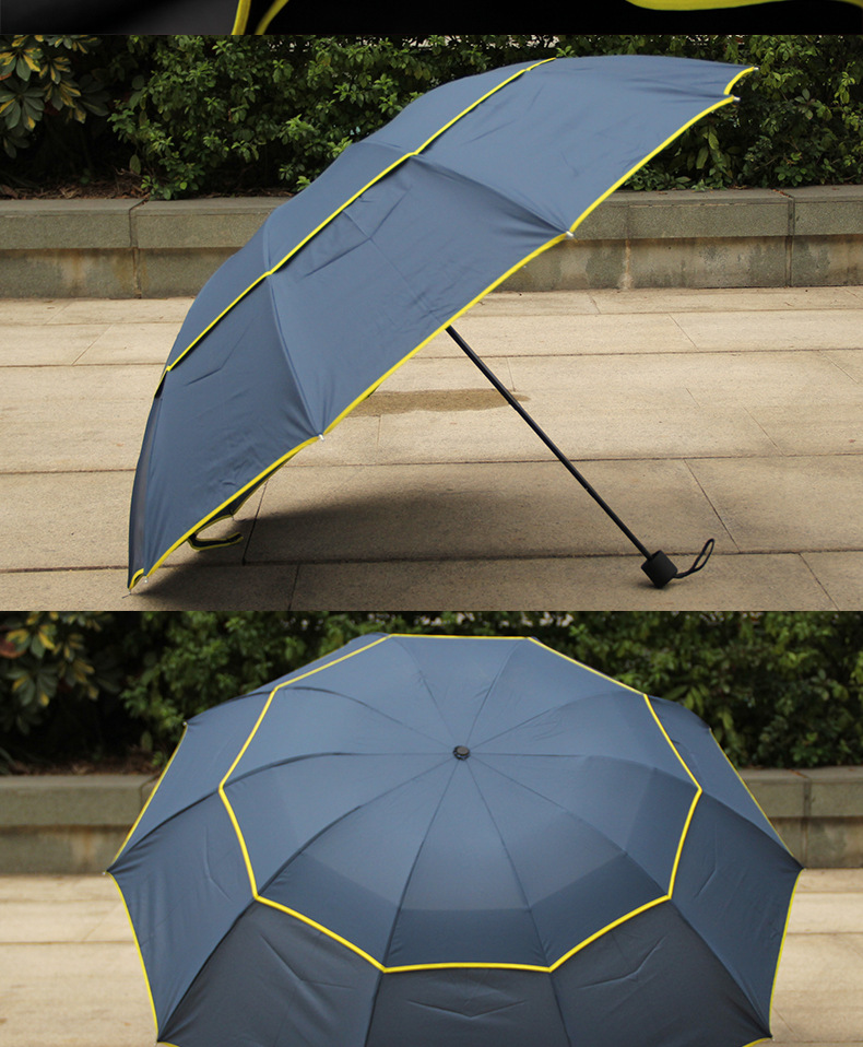 超大号双层雨伞家用长柄特大双人三人暴雨专用伞抗风晴雨两用男女