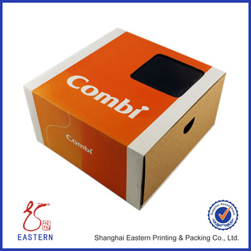 厂价定做 橙色可折叠瓦楞纸飞机盒 瓦楞抽屉盒彩印
