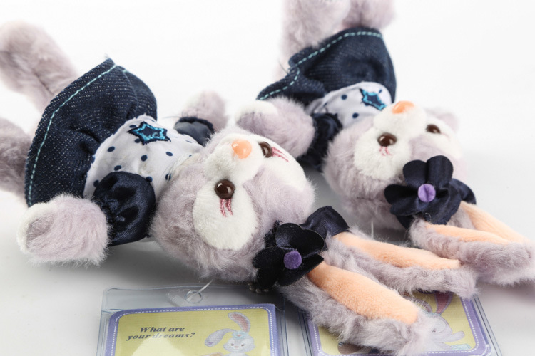 达菲熊新朋友stellalou史黛拉兔 毛绒可爱公仔挂件 卡通珠链挂饰