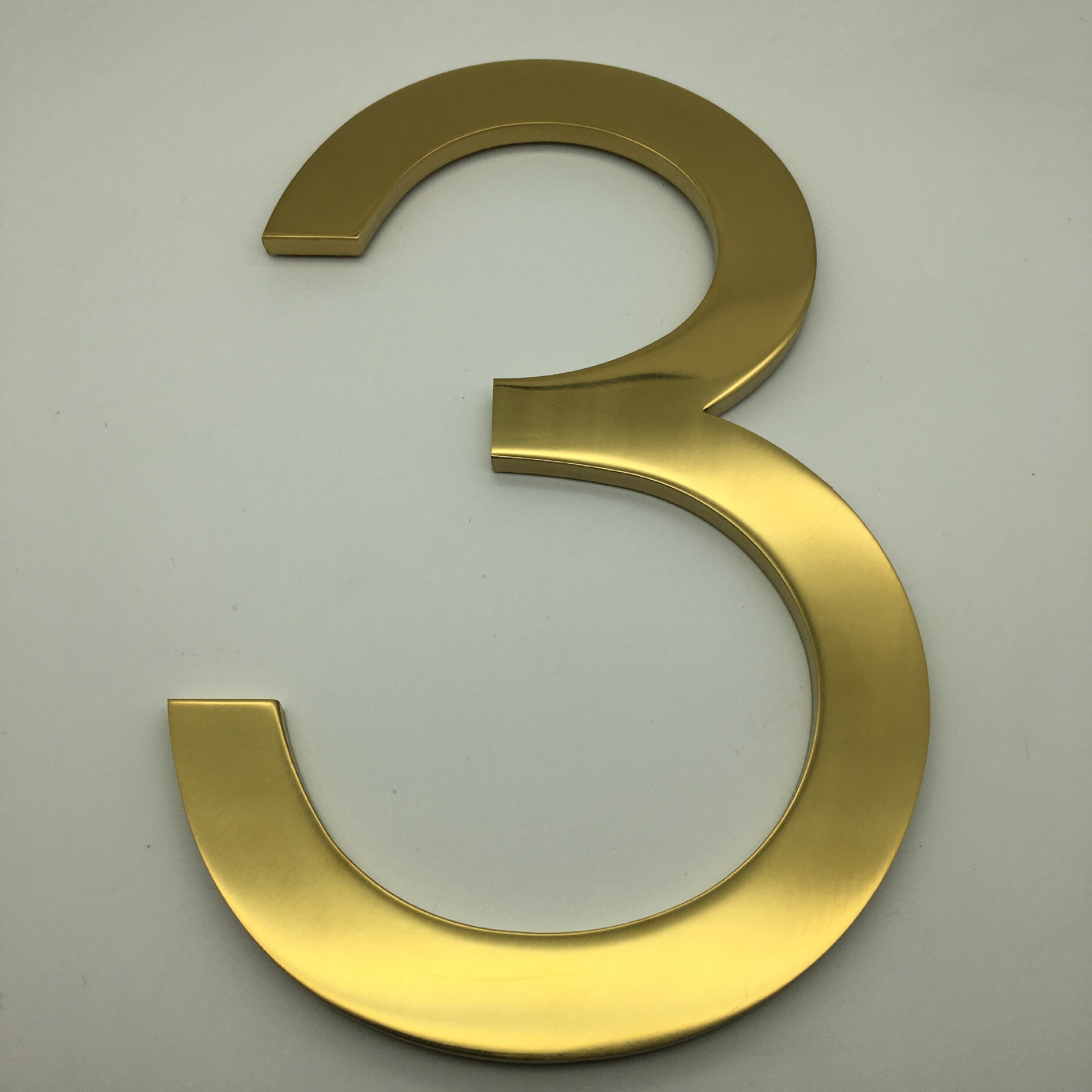 厂家现货直销不锈钢酒店门牌数字研磨抛光镜面真空电镀金色号码