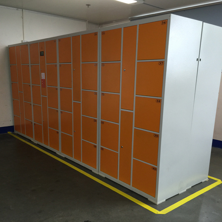 超市寄存柜24门电子存包柜条码指纹投币柜智能手机商场单位储物柜