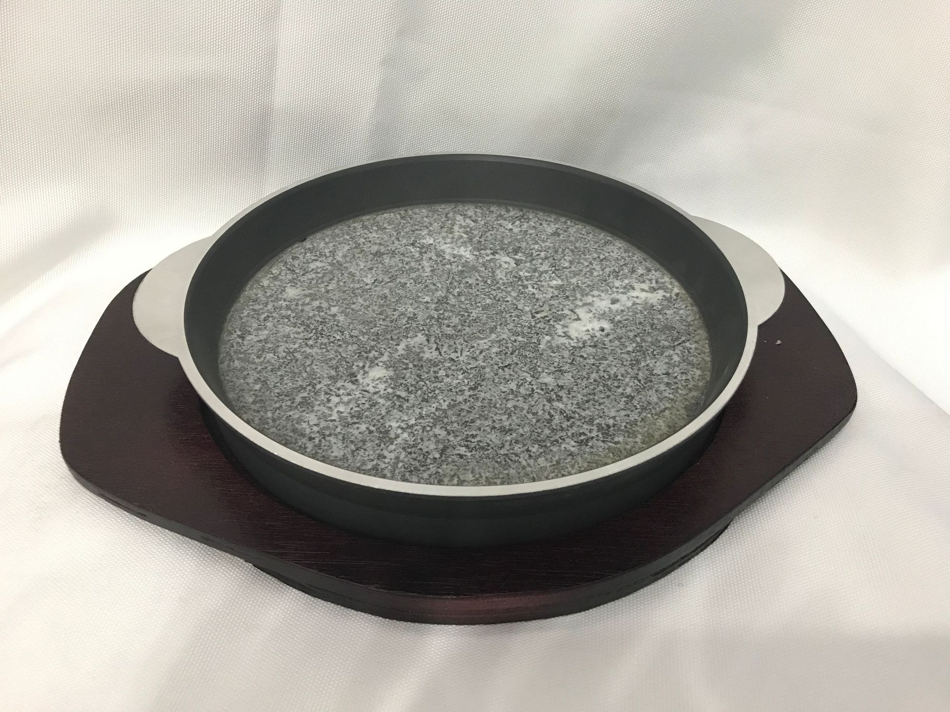 抗裂耐高温韩国石板烧顺水石烤盘顺水石碟圆形石烧 电磁炉烤盘