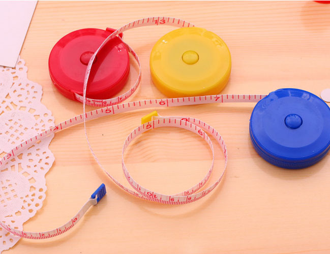 迷你塑料1.5米卷尺 自动伸缩小软尺 米尺 皮尺 服装量衣尺尺子