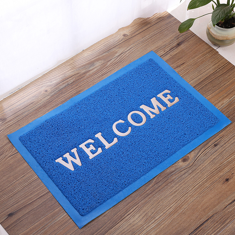 Brushed Door Mat English Welcome Entrance Mats Hotel Welcome Foot Mat Wire Ring Non-Slip Mat