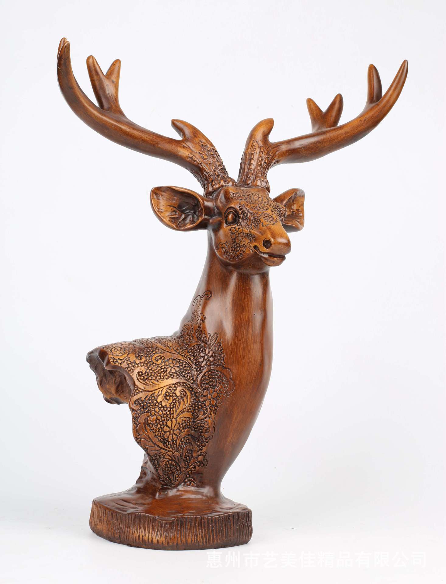 树脂工艺品鹿头 欧式创意家居装饰品动物摆件开业礼品