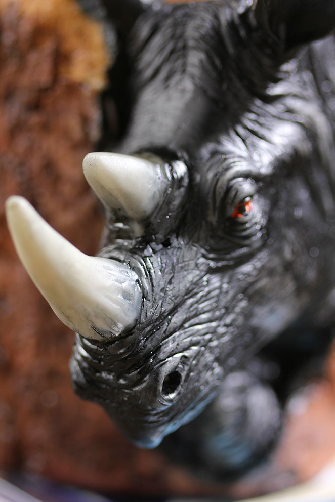 犀牛笔筒 创意笔筒 家居摆件 收纳桶 立体卡通动物树脂工艺品礼品