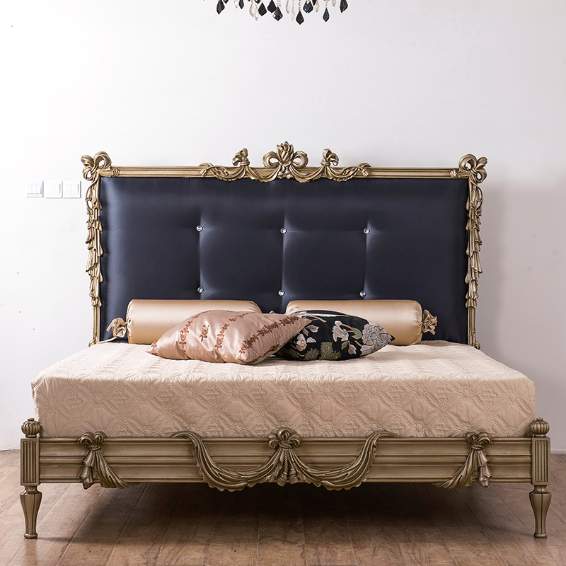 美威家具欧式床实木双人床简欧床美式公主床卧室家具奢华定制婚床