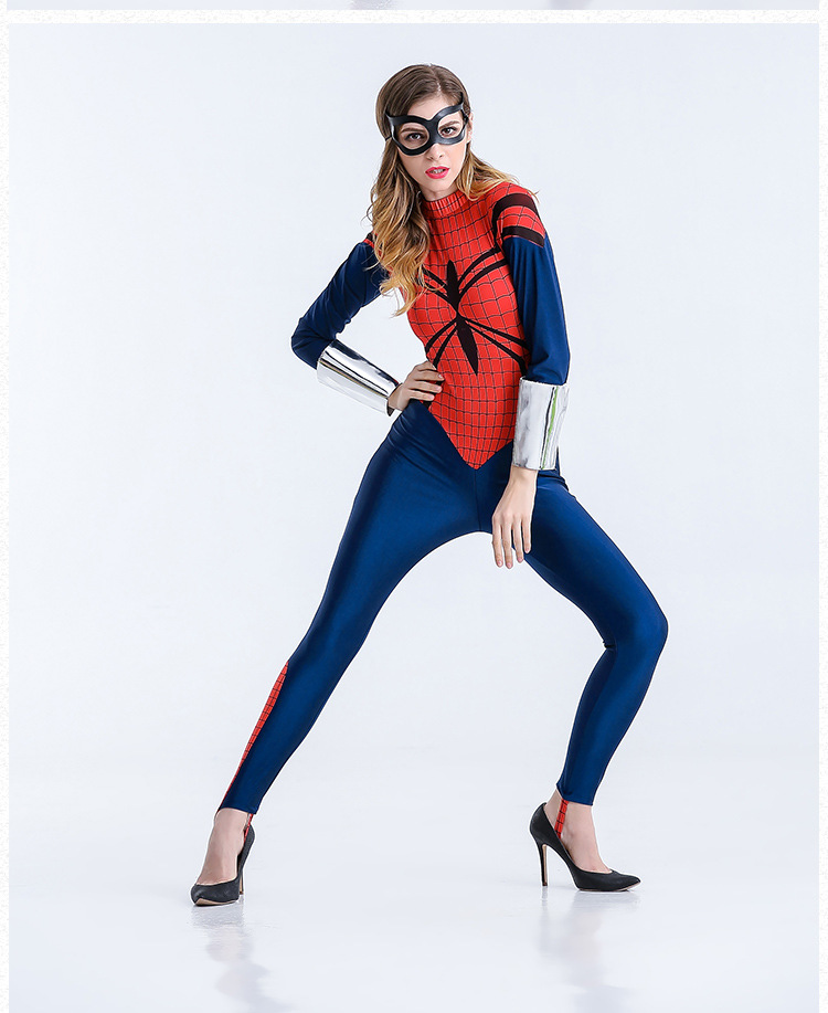 万圣节cosplay漫威英雄紧身衣制服spiderman costume 蜘蛛侠服装