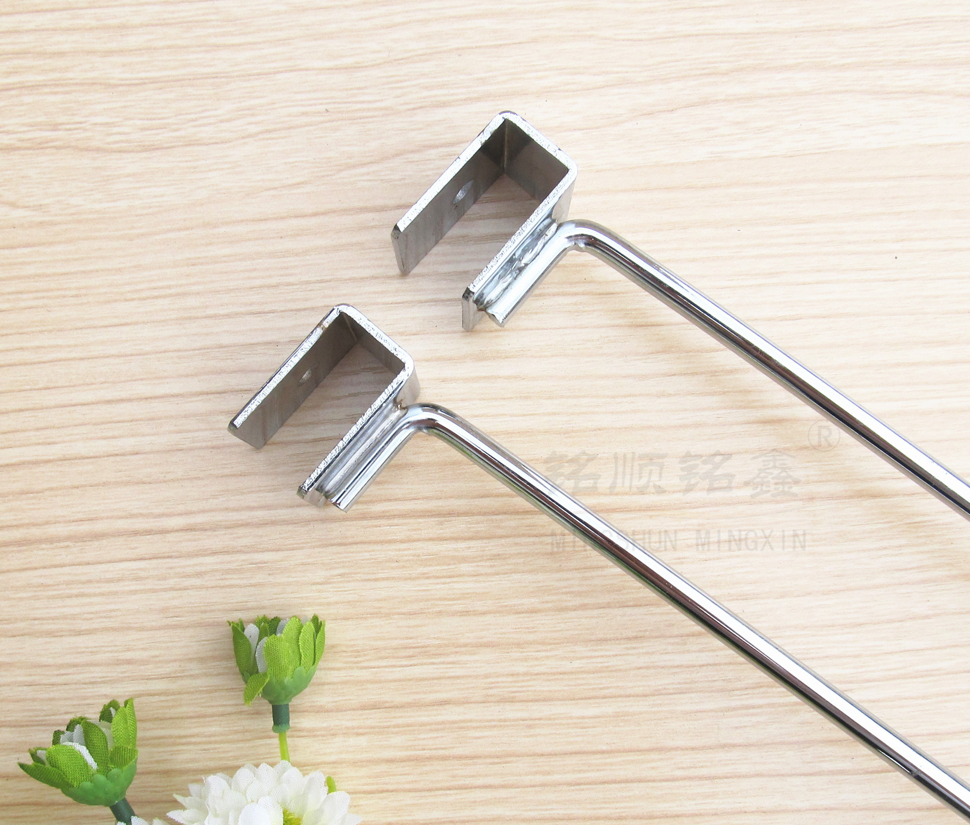 铭顺铭鑫厂家直供 卡方6厘单线钩 商超商品展示挂钩 金属电镀挂钩