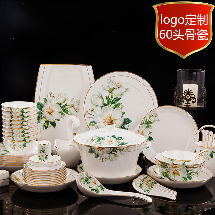 coda陶瓷餐具套装d1801手绘飞天餐具16件套 家用釉下彩碗盘勺子碟