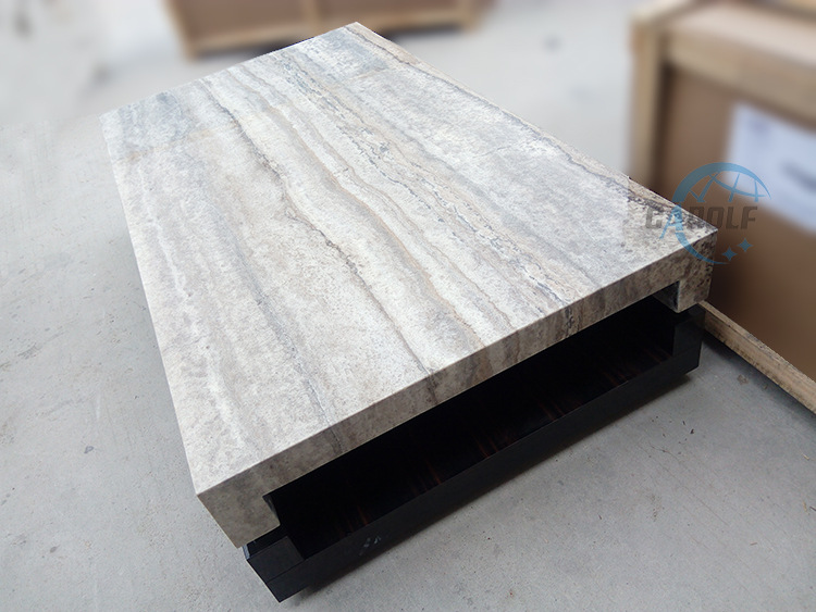 进口天然大理石茶几 灰洞石茶几电视柜 客厅配套家具厂家直销定制