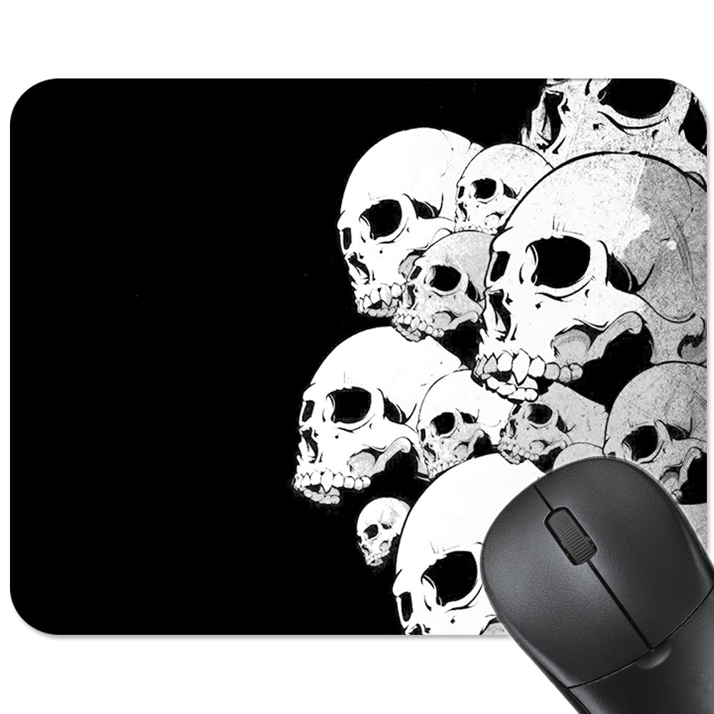 受气包 骷髅头橡胶创意欧美办公电脑桌垫防滑加厚鼠标垫定制 90g