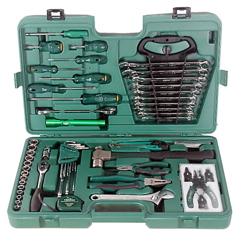 世达工具58件机械设备维修组合套装棘轮扳手螺丝批套筒 09516