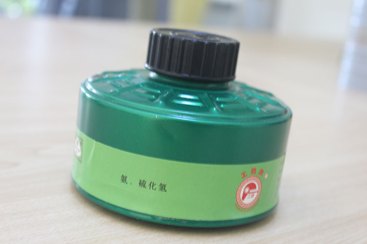 4号小绿色滤毒罐 防氨气,硫化氢滤毒罐过滤有毒气体