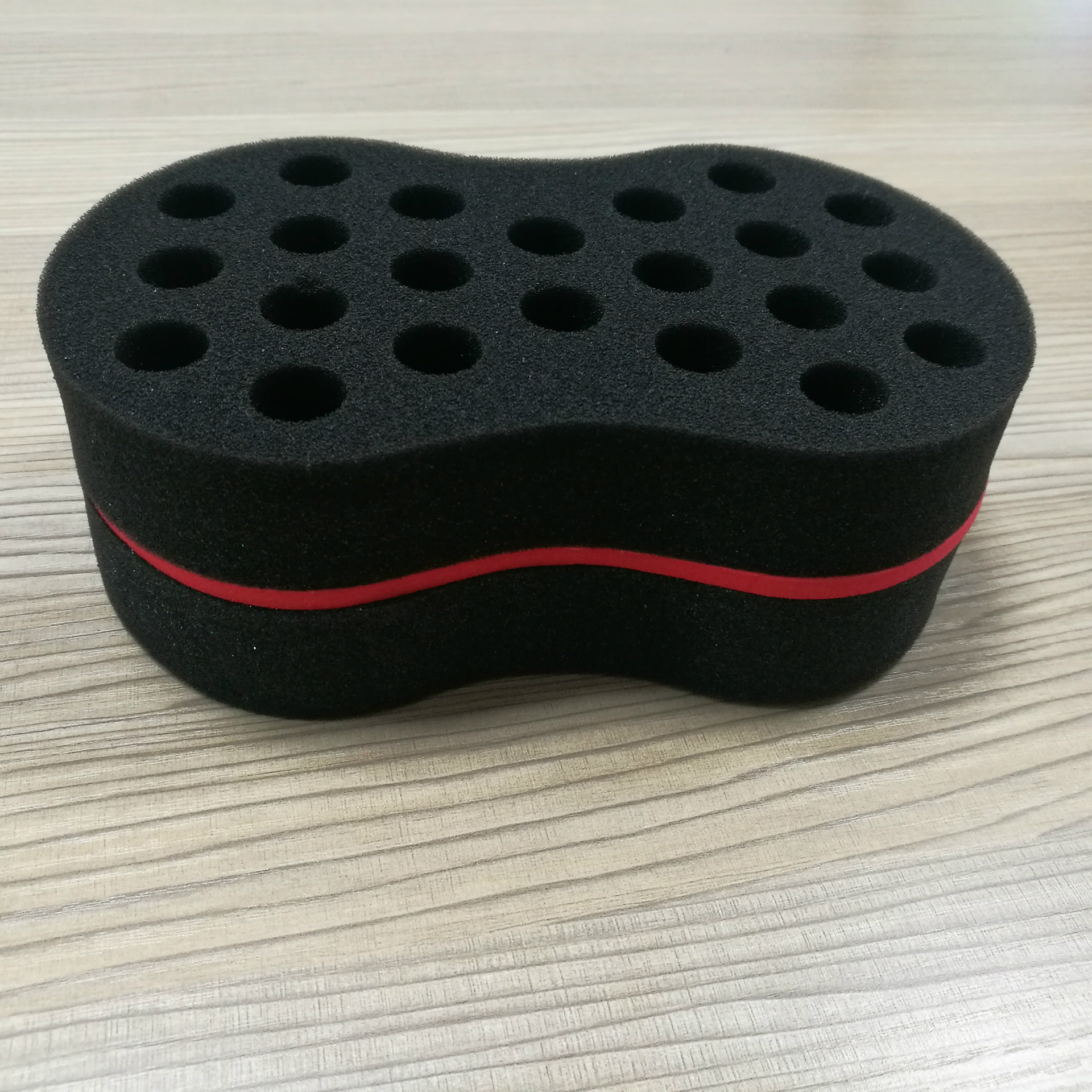 生产厂家海绵刷 双面用平面大小孔卷发神器hairspongetwist扫碎发