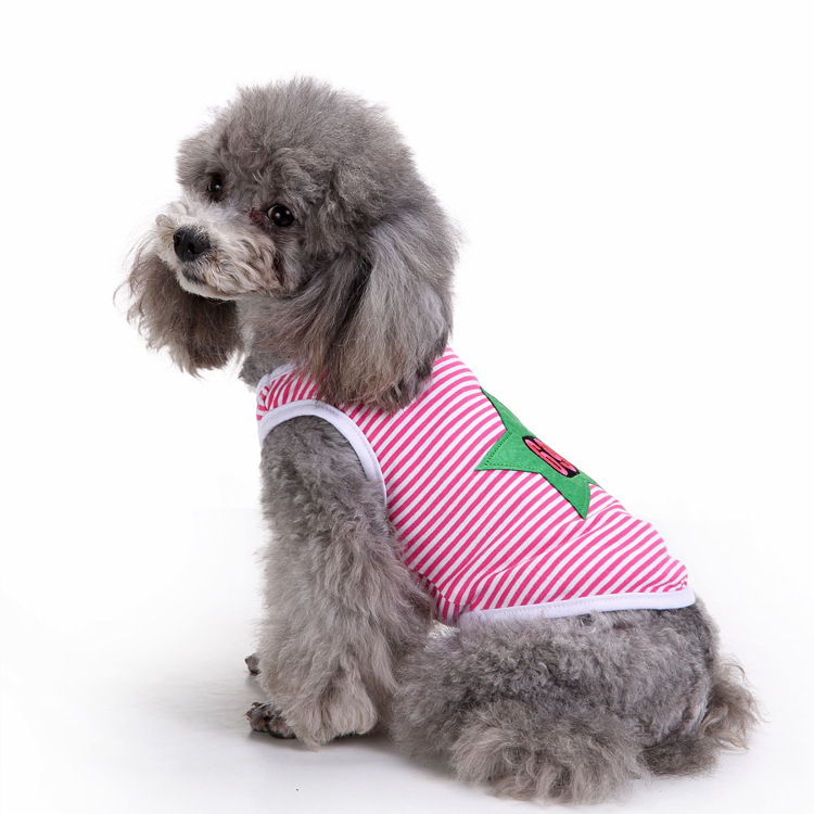 宠物衣服2018新款跨境夏季狗背心条纹针织狗衣服背心宠物衣服夏装