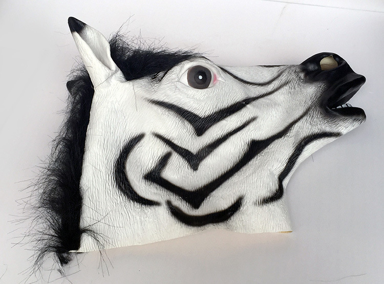 马头面具万圣节恐怖头套舞会cos道具节日演出派对面具12生肖面具