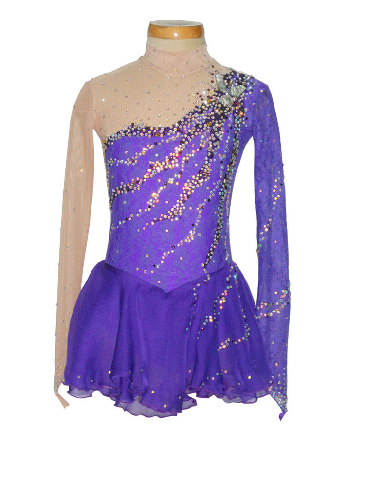 冰蝶儿童女士成人花样滑冰表演服考级服演出服溜冰裙高级定制