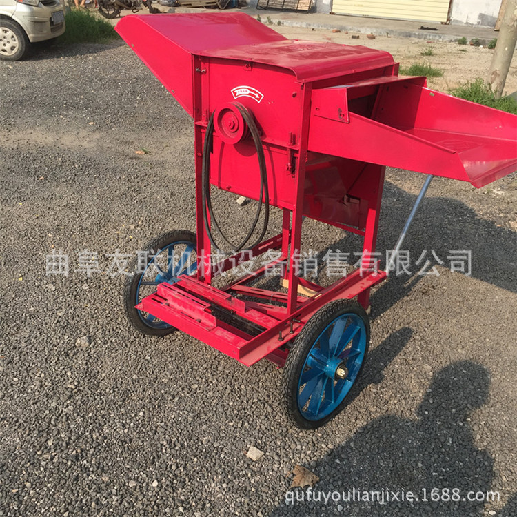 毛豆干湿脱粒机 多功能家用打场机 可移动式小麦水稻脱粒机 64
