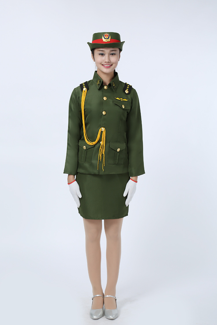 成人升旗手三军仪仗队演出服海陆空军装男女军鼓乐队合唱服装礼服