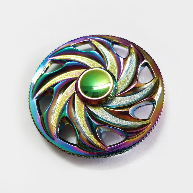 炫彩指尖陀螺三叶解压陀螺 锌合金手指螺旋指间旋转玩具 直销供应