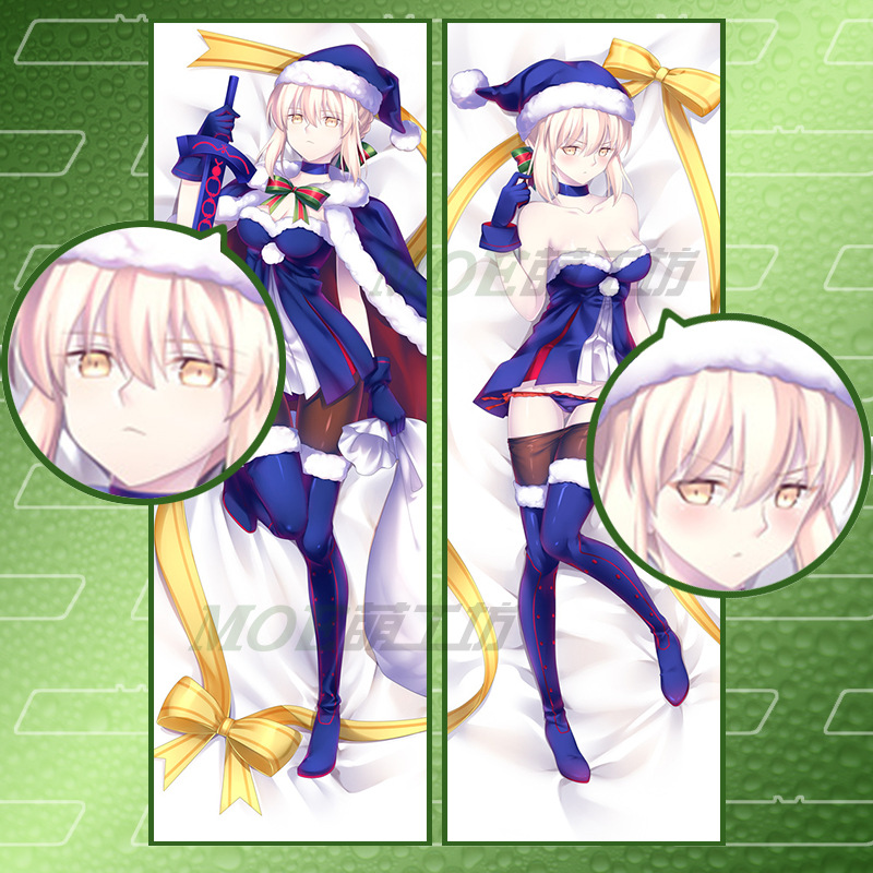 等身抱枕fate圣诞黑saber动漫周边等身抱枕来图厂家批发