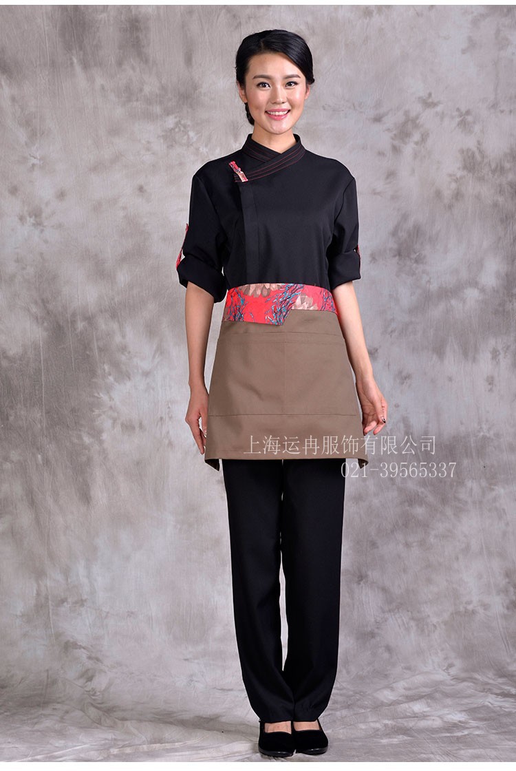 2020新款中式餐厅服务员秋冬工作服 酒店餐饮制服火锅店茶楼服装