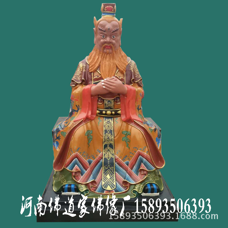 玻璃钢神像 三只眼马王爷 三眼灵光佛像 灵官马元帅 河南佛道家
