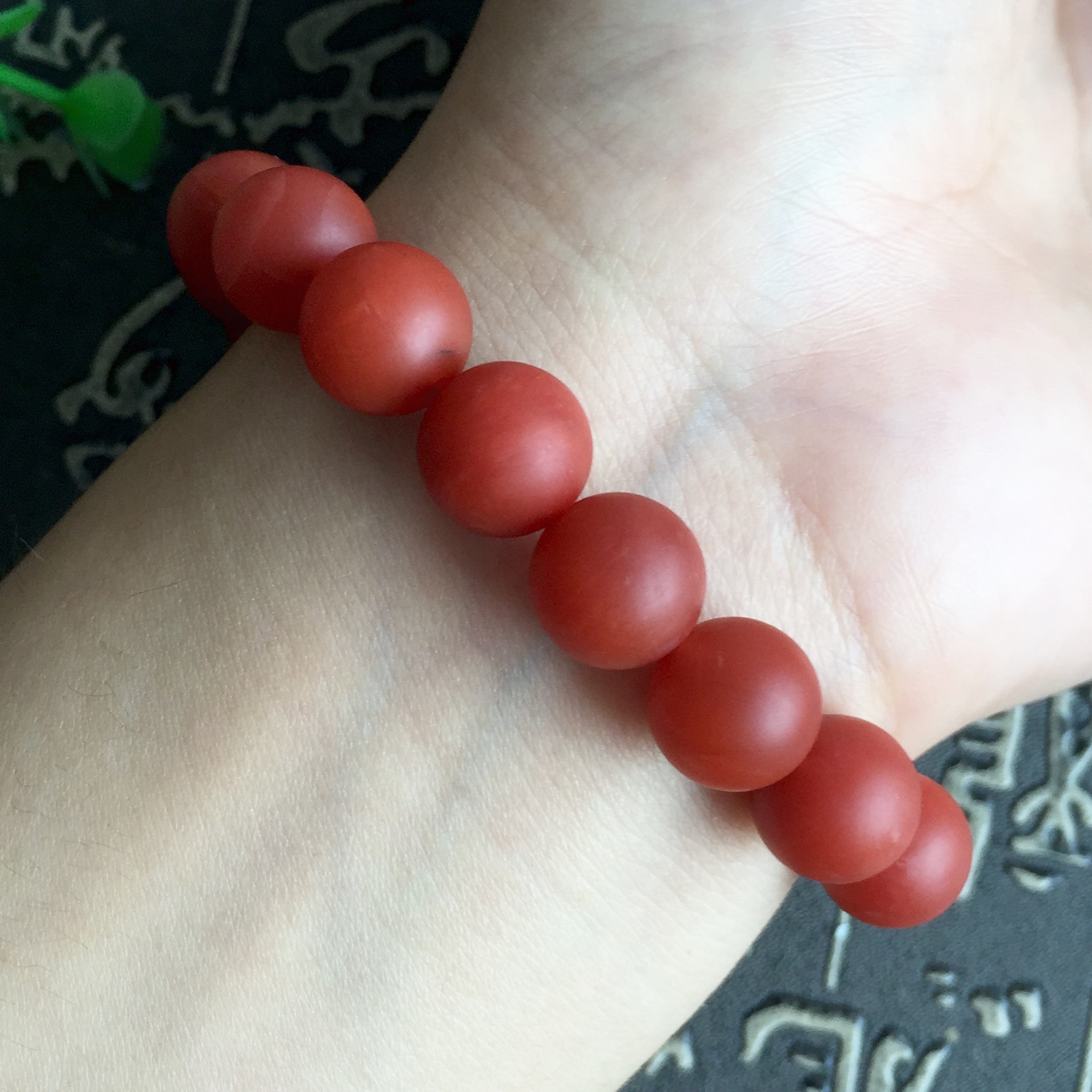 天然南红手链 保山南红玛瑙 自然满肉满色 男款手串