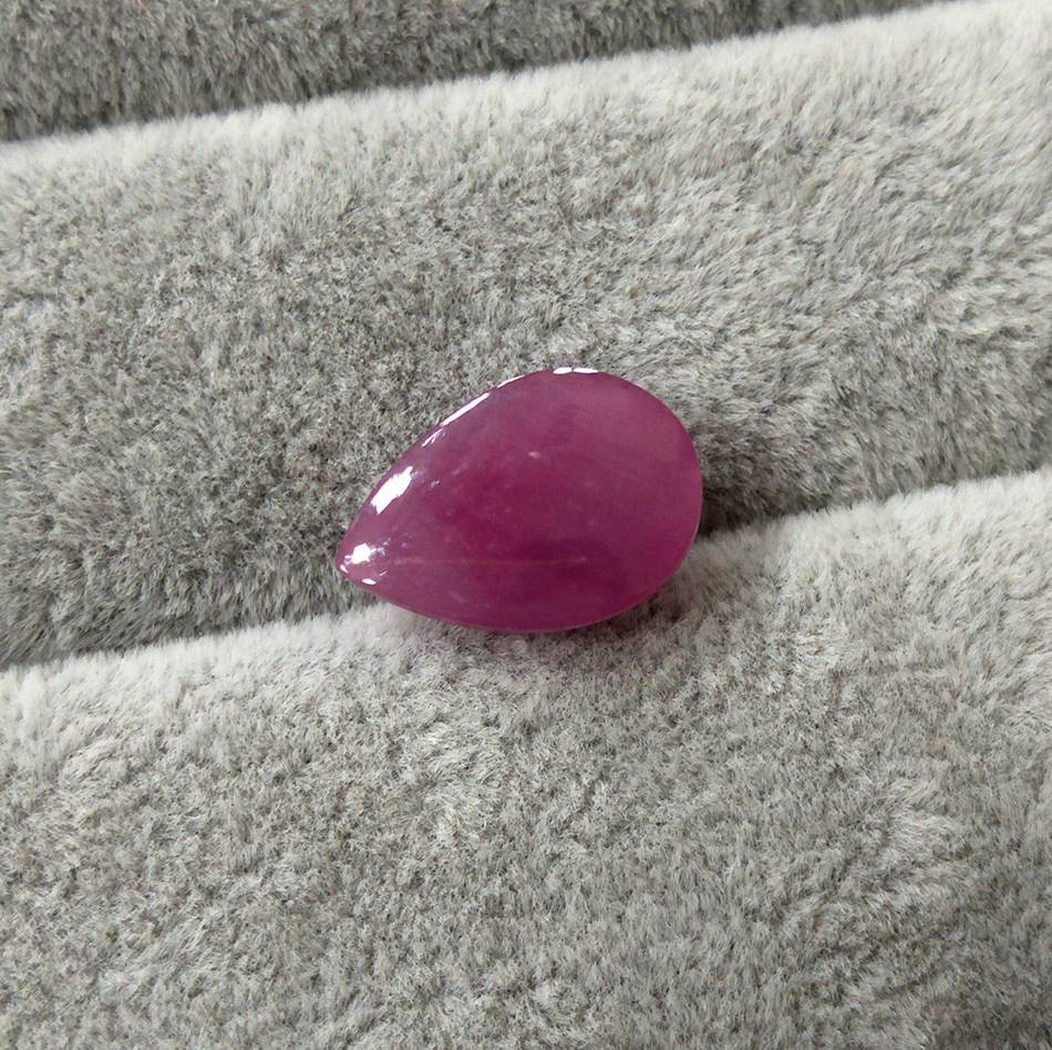 无烧无填充纯天然非洲红宝石11.6x16.8mm水滴形裸石戒面厂家直销