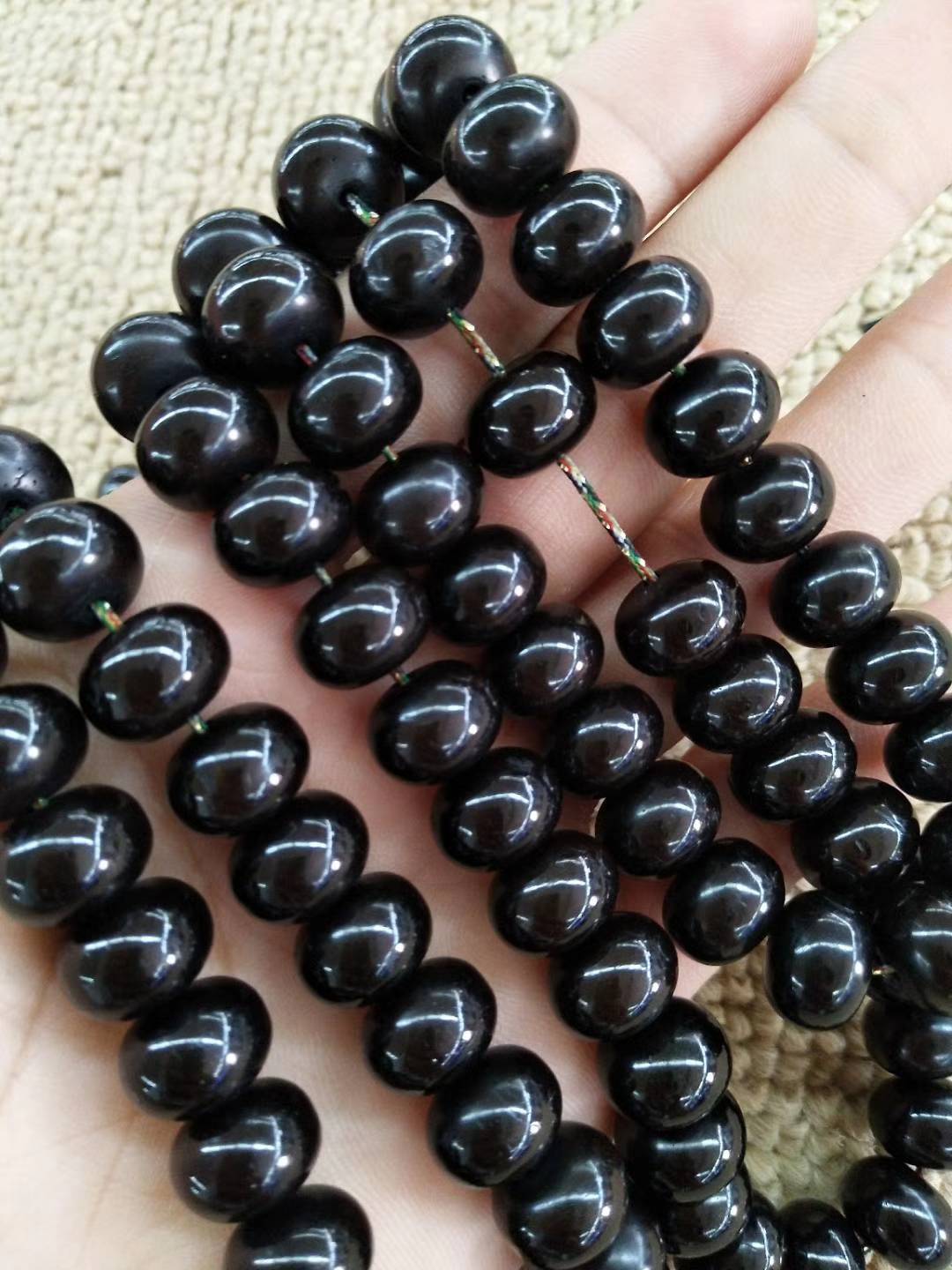 7.8.9mm椰壳隔片椰蒂念珠佛珠手串项链 108颗