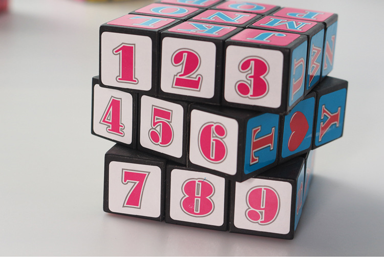 5cm数字3阶魔方 智力魔方三阶魔方 儿童玩具益智地摊玩具批发