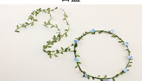 夏威夷玫瑰花花环9朵玫瑰花新娘头饰伴娘头箍头环批发花环热卖