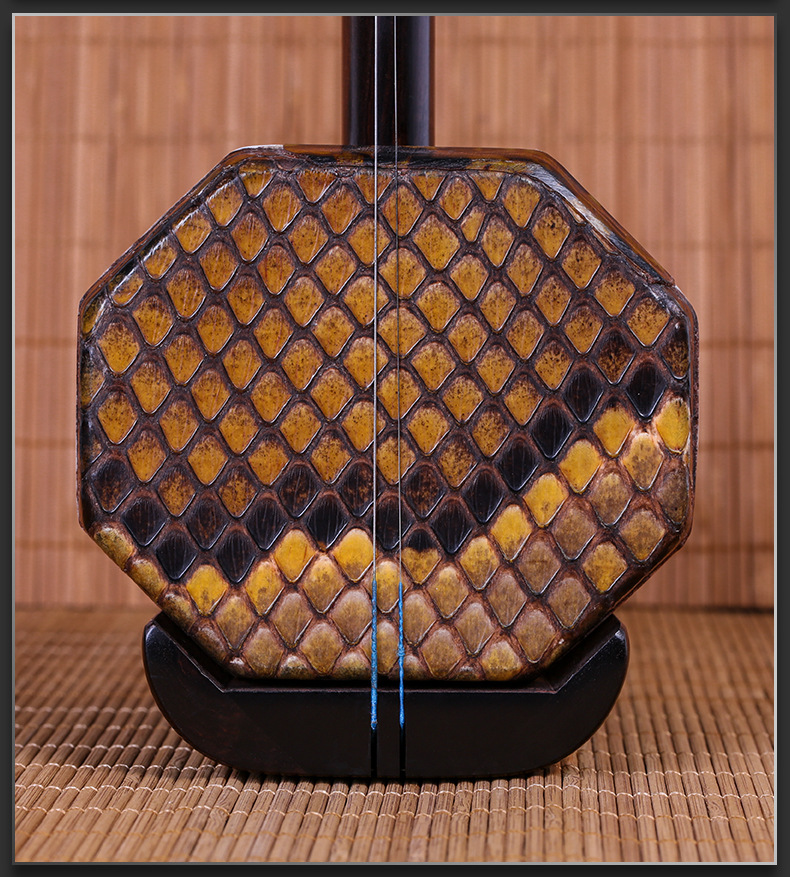 依之木黑檀龙头扁八角二胡 乐器考 级八角二胡 厂家直销送配件