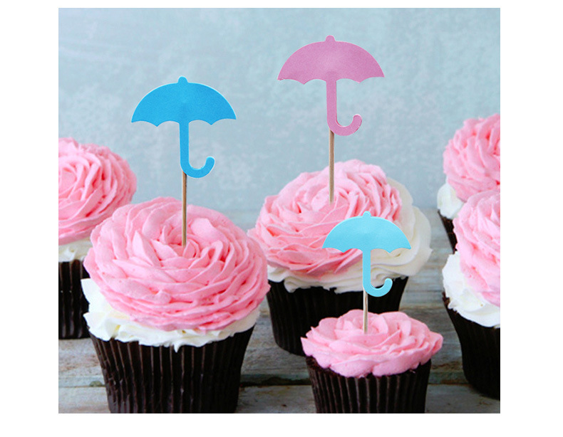 烘焙坊热卖创意可爱小雨伞派对节庆甜品蛋糕插牌装饰布置品