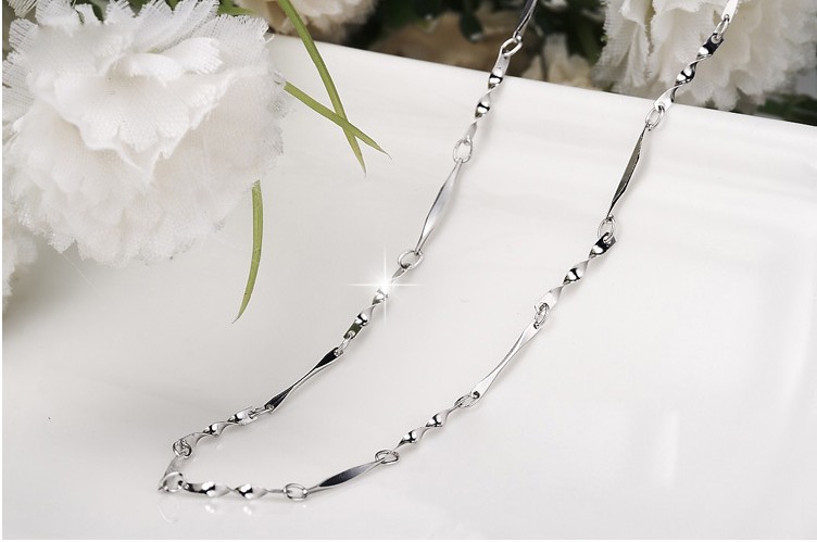 白铜水波链 项链 韩版韩国饰品 厂家直销批发一件代发 淘宝