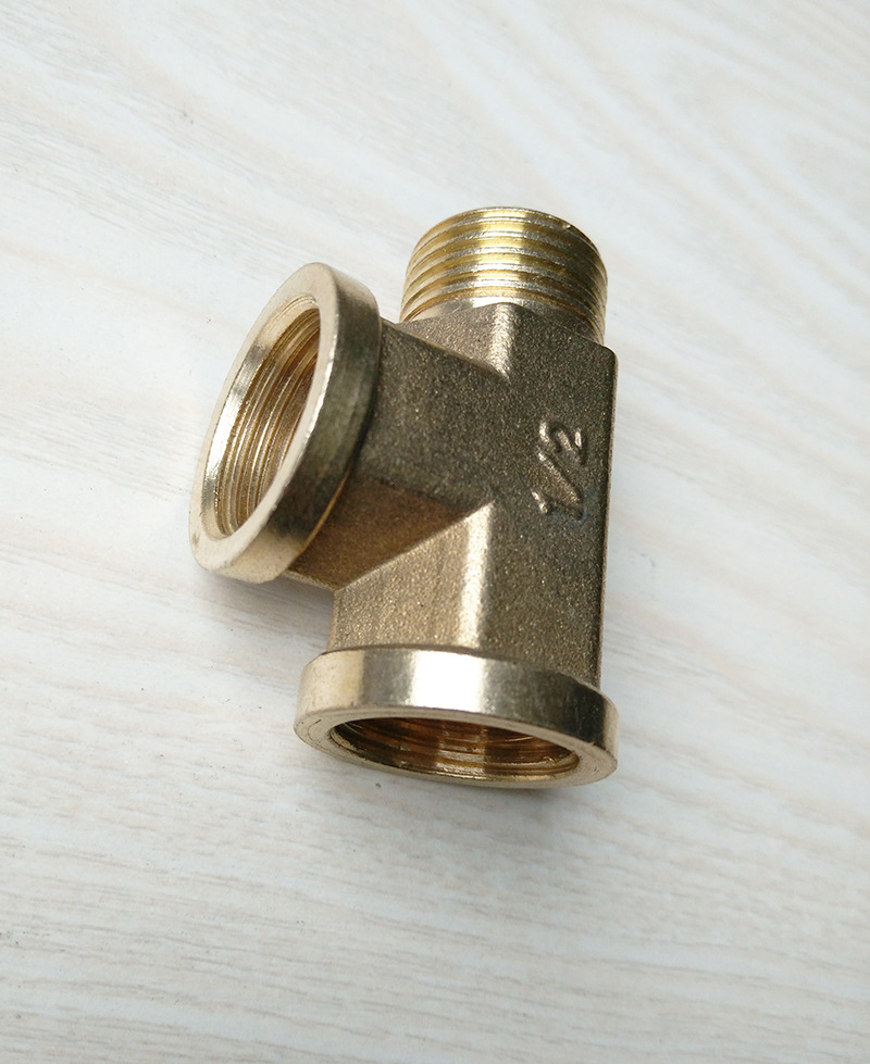 水暖五金批发 内外丝铜三通 4分二内一外/外外内三通全铜三通配件