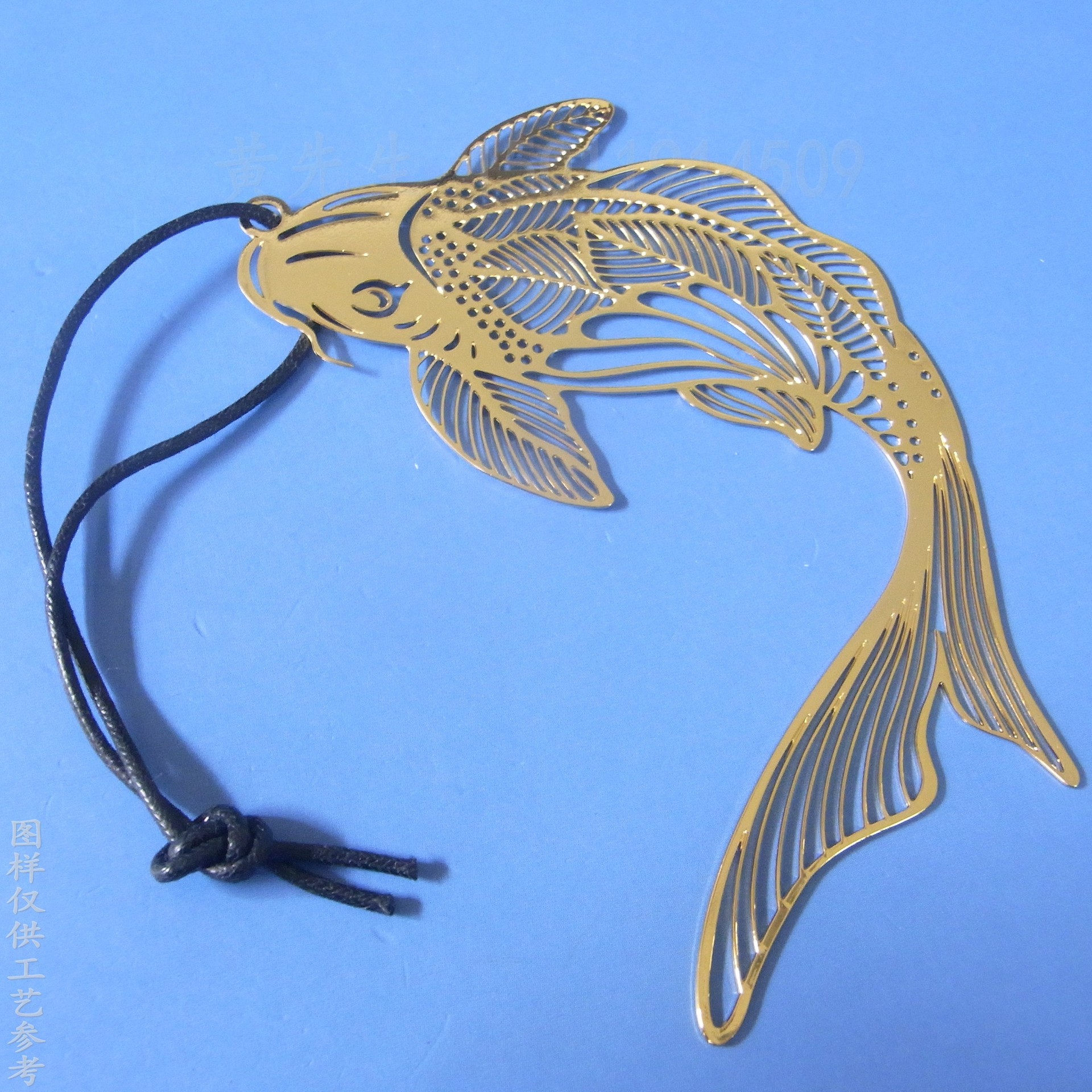 加工生产 金属书签 镀金鲤鱼书签 创意学习用品青铜礼品书签定做