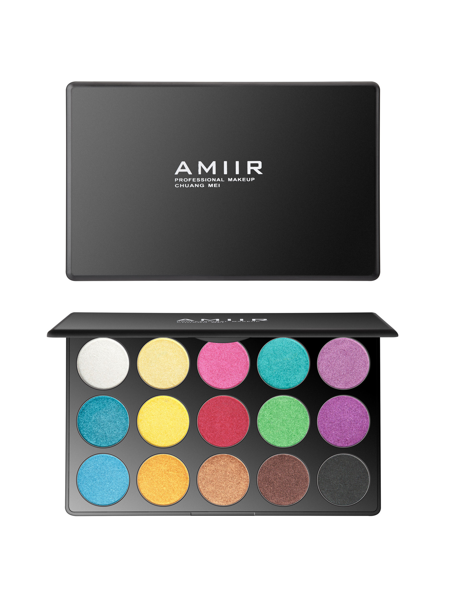 amiir艾米尔彩妆15色幻彩珠光哑光眼影易上妆闪亮眼影盘批发