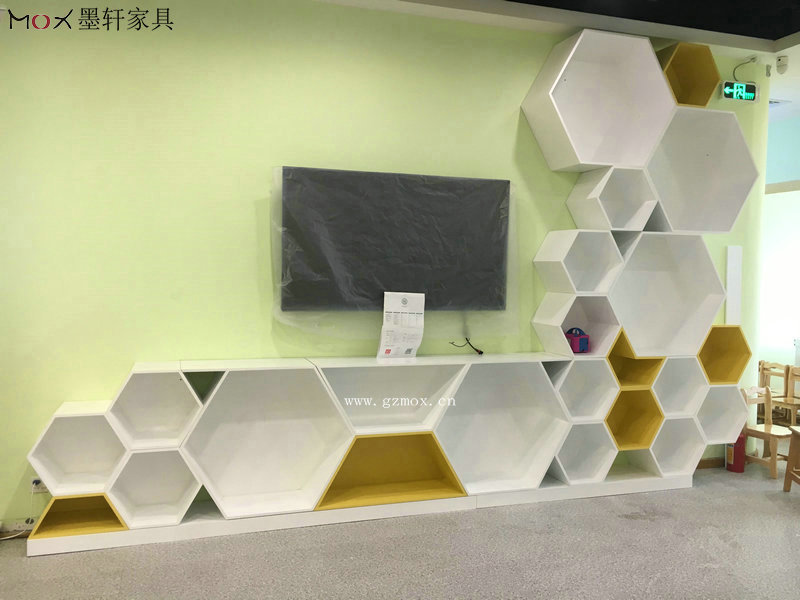 定制电视背景造型柜 逗号柜 电视背景格子 电视背景框