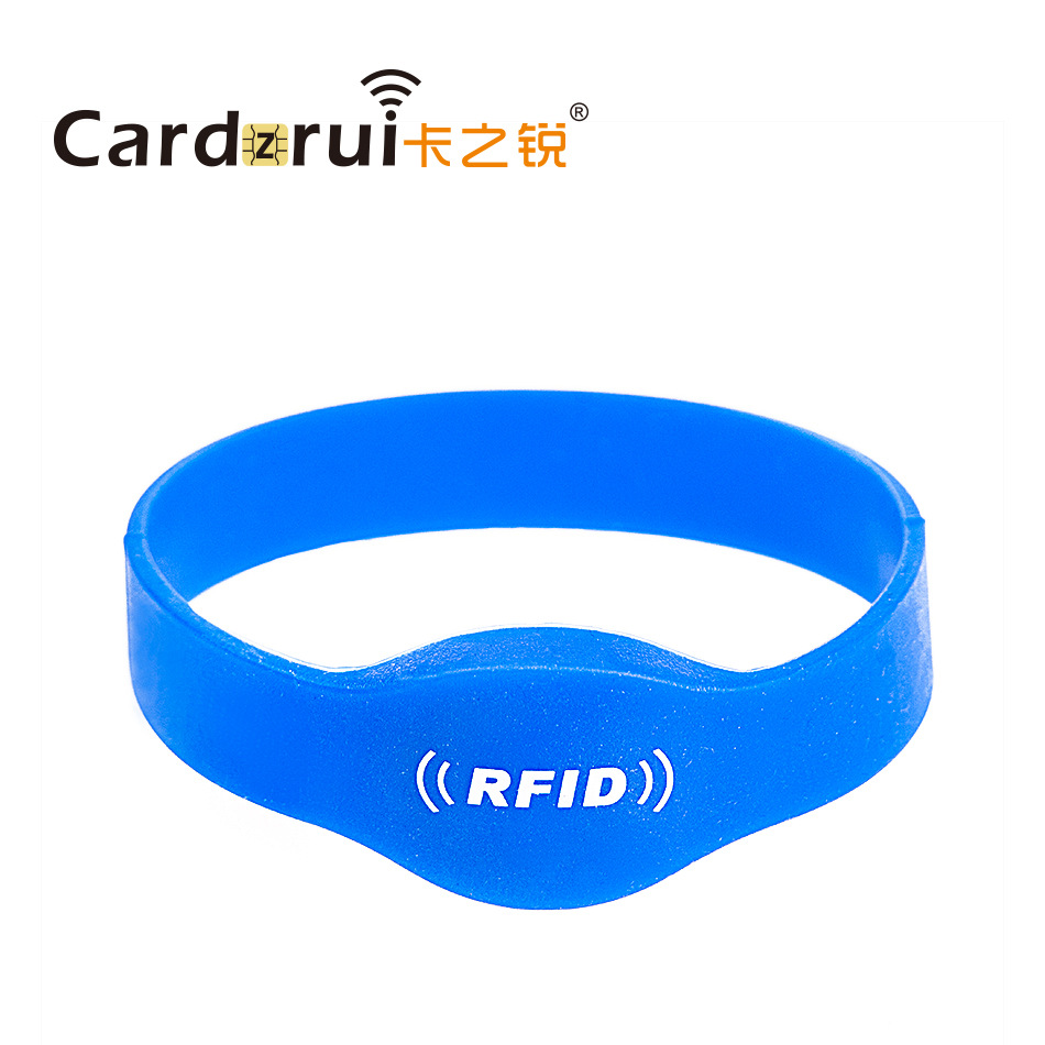 耐高温纯硅胶rfid射频识别手环腕带超市百货商场客人物品柜腕带