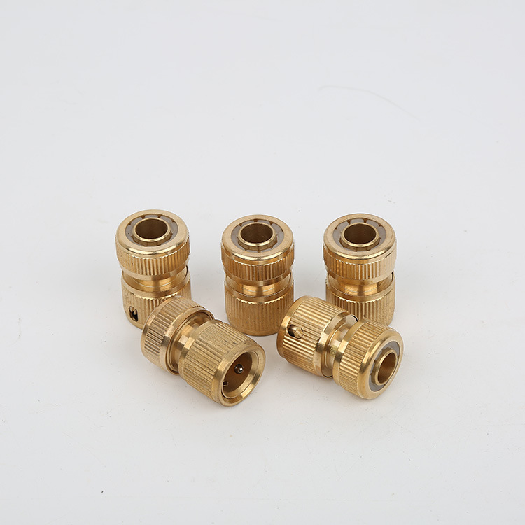 厂家批发 全铜双向水管接头 蓝持品牌铜二通4分6分软管通水对接头