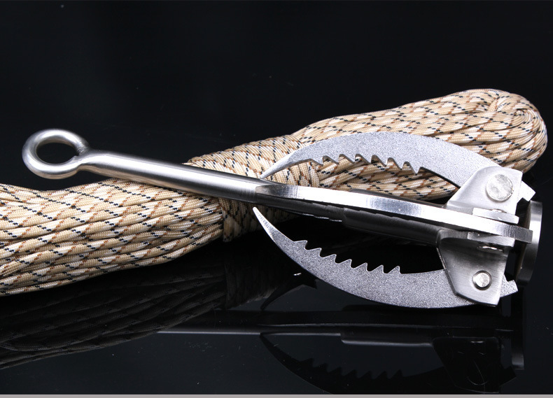 野外探险户外攀岩登山抓钩救生飞虎爪生存攀登飞爪折叠钩四爪大号