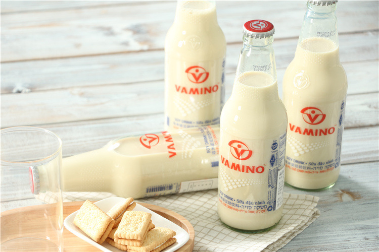 泰国进口豆奶玻璃瓶原味/五谷味豆奶300ml*24瓶/箱