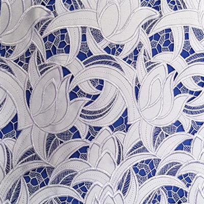 激光绣花面料 服装女装刺绣面料辅料 连衣裙礼服时装绣花面料布料